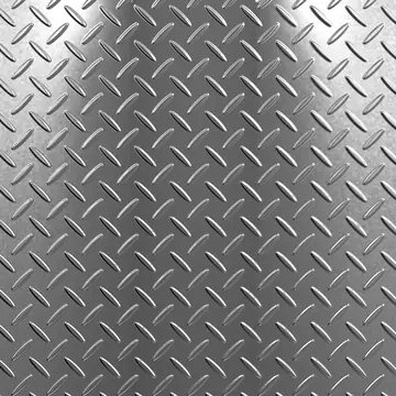 Échantillon de tôle antidérapante à damier
